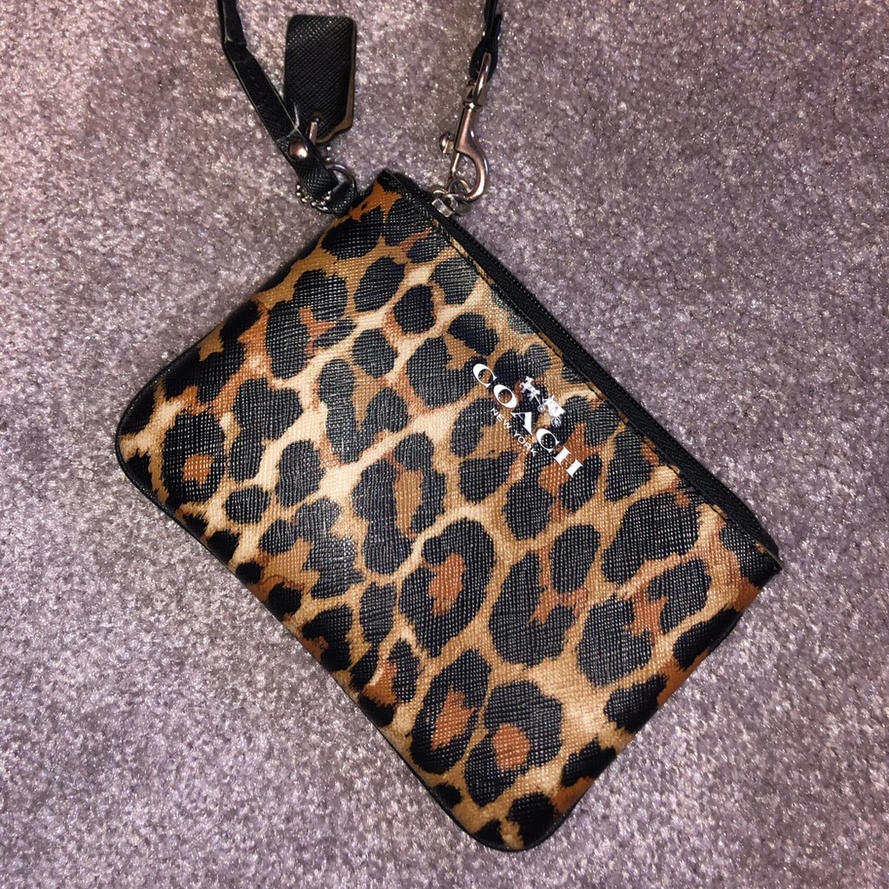 Coach Leopard Print Wristlet